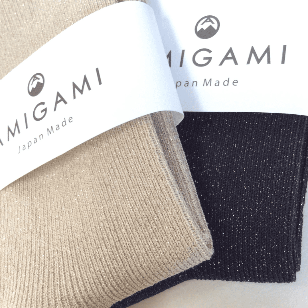 【AMIGAMI】ラメ靴下